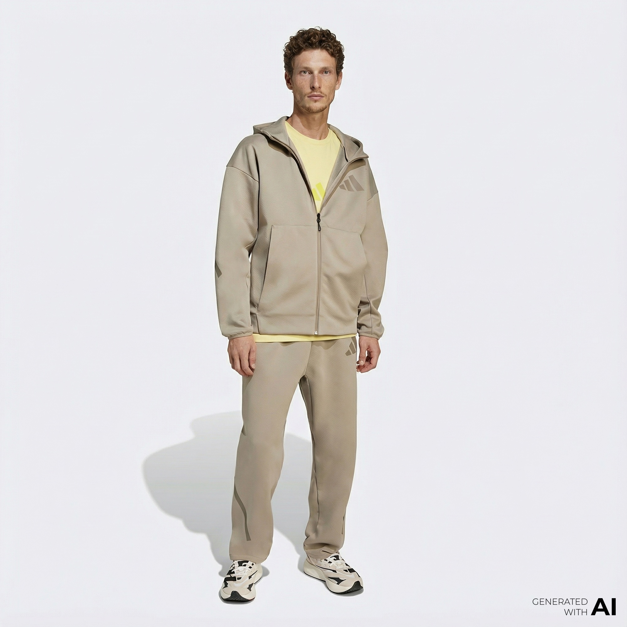 adidas Z.N.E. Open Erkek Bej Eşofman Altı