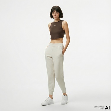  Nike Dri-Fit Jogger Kadın Bej Eşofman Altı