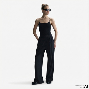  Nike Dri-Fit Heritage Kadın Siyah Eşofman Altı