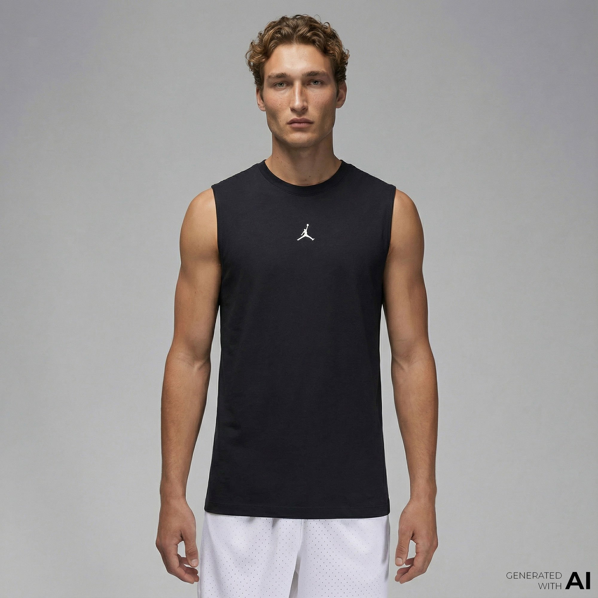  Jordan Dri-Fit Sport Erkek Siyah Kolsuz T-Shirt