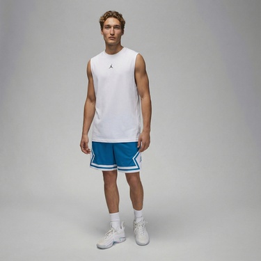  Jordan Dri-Fit Sport Erkek Beyaz Kolsuz T-Shirt