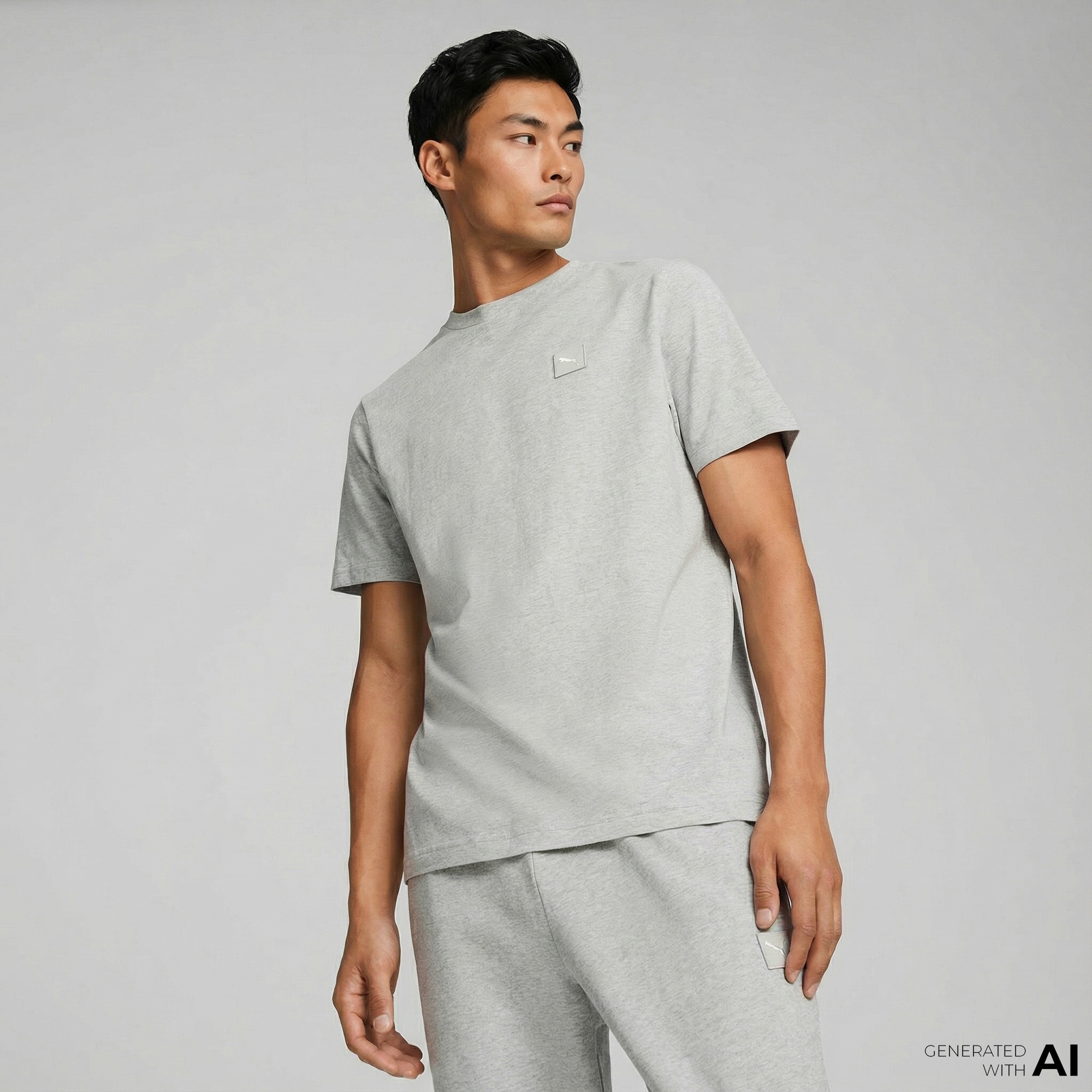 Puma Elevated Erkek Gri T-Shirt