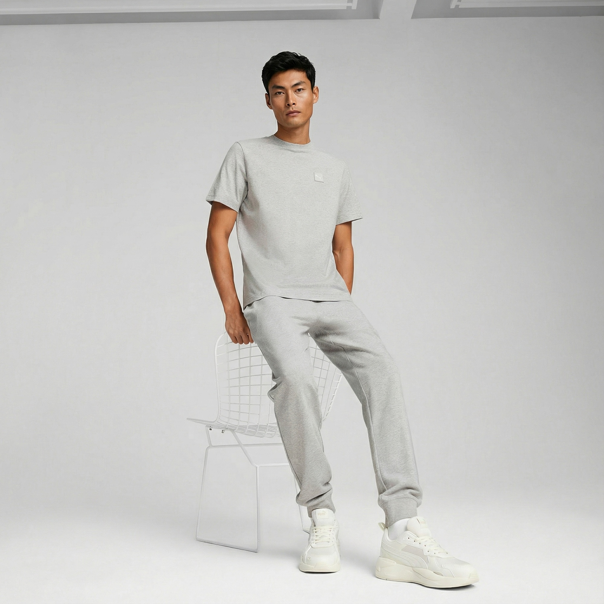 Puma Elevated Erkek Gri T-Shirt