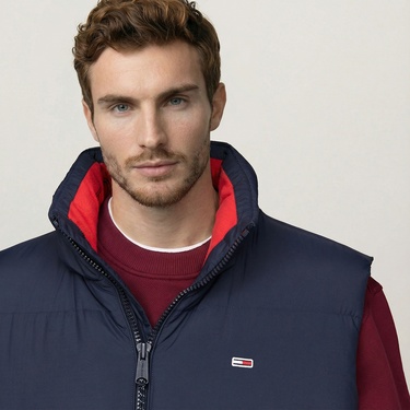  Tommy Jeans Erkek Lacivert Puffer Yelek