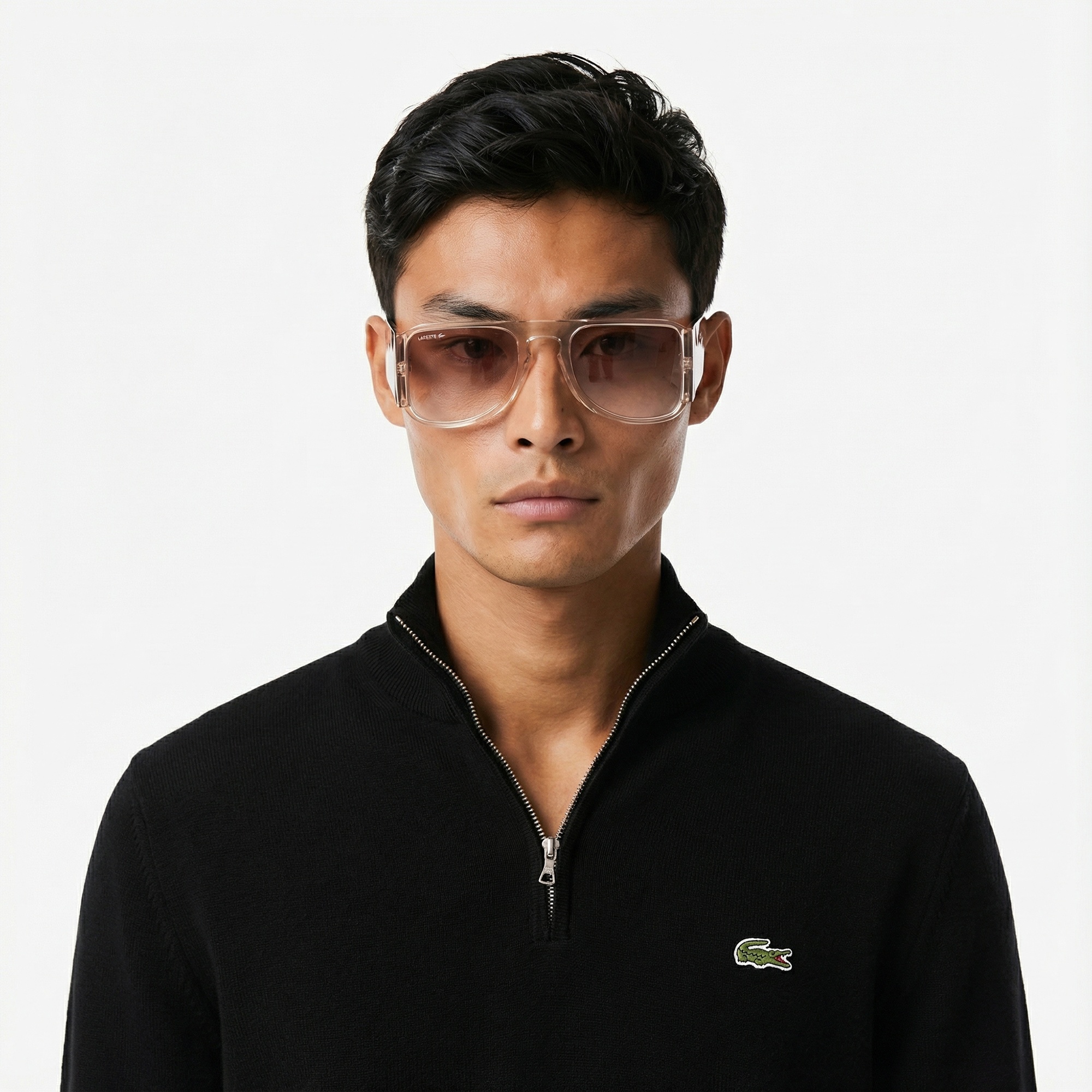 Lacoste Erkek Regular Fit Yarım Fermuarlı Lacivert Kazak