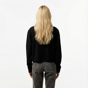  Lacoste Kadın Relaxed Fit Kapüşonlu Siyah Hırka