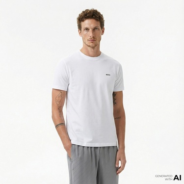  Boss Erkek Beyaz T-Shirt