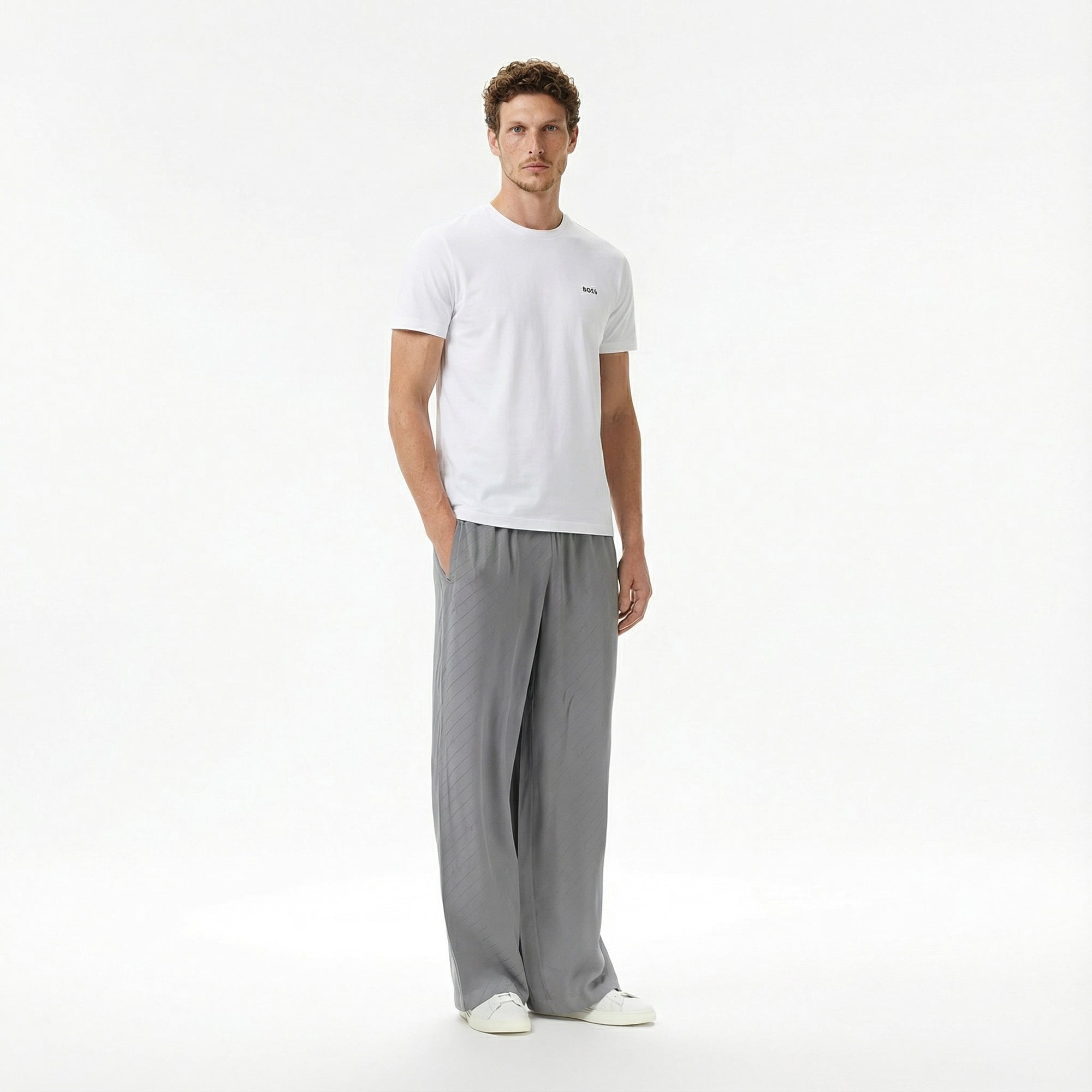 Boss Erkek Beyaz T-Shirt