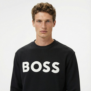  Boss Erkek Siyah Sweatshirt