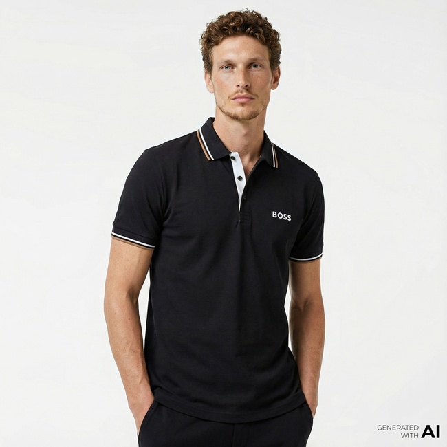 Boss Paddy Pro Erkek Siyah Polo