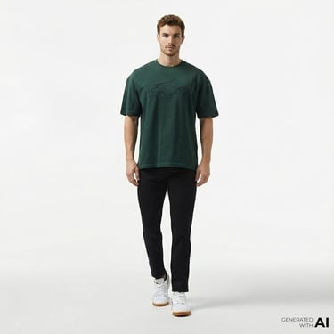  Lacoste Erkek Slim Fit Siyah Jean Pantolon