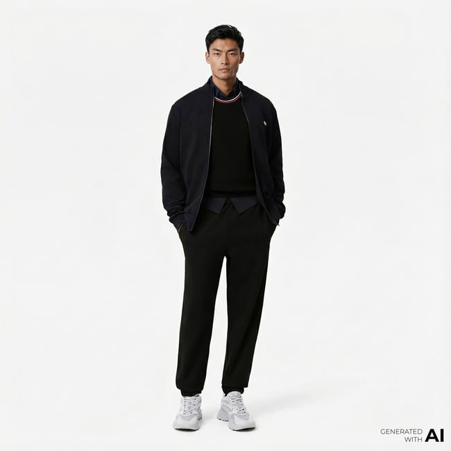  Lacoste Erkek Regular Fit Siyah Eşofman Altı