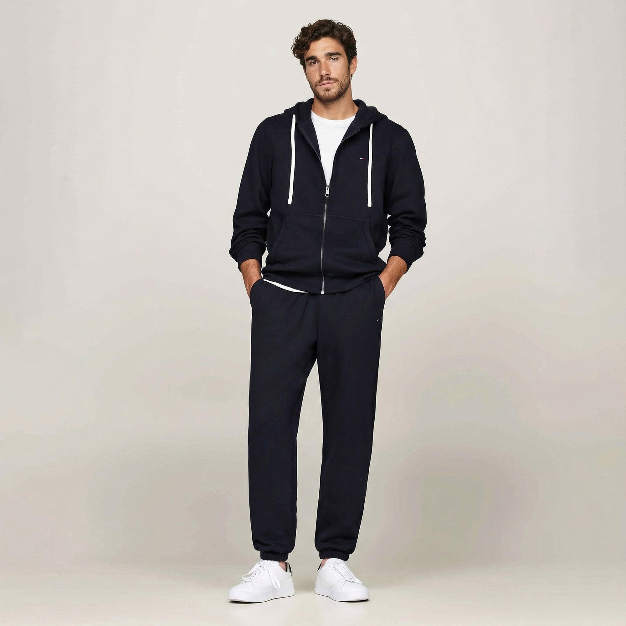 Tommy Hilfiger Erkek Lacivert Hoodie