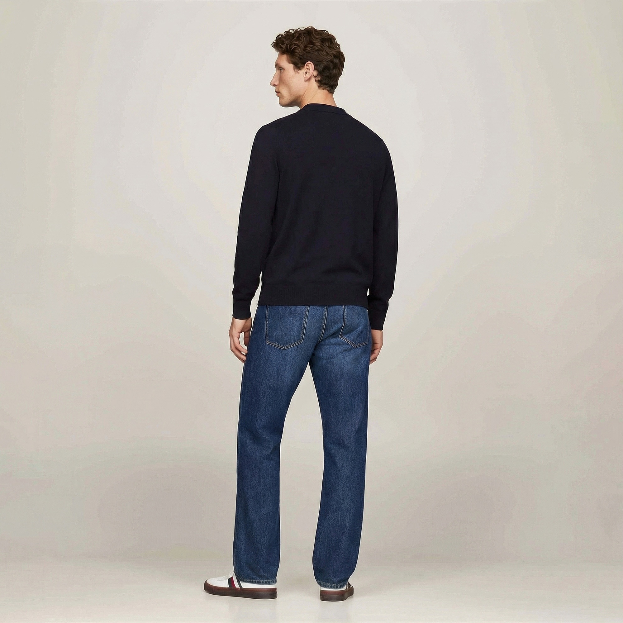 Tommy Hilfiger Erkek Mavi Triko