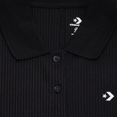  Converse Slim Fit Kadın Siyah Polo