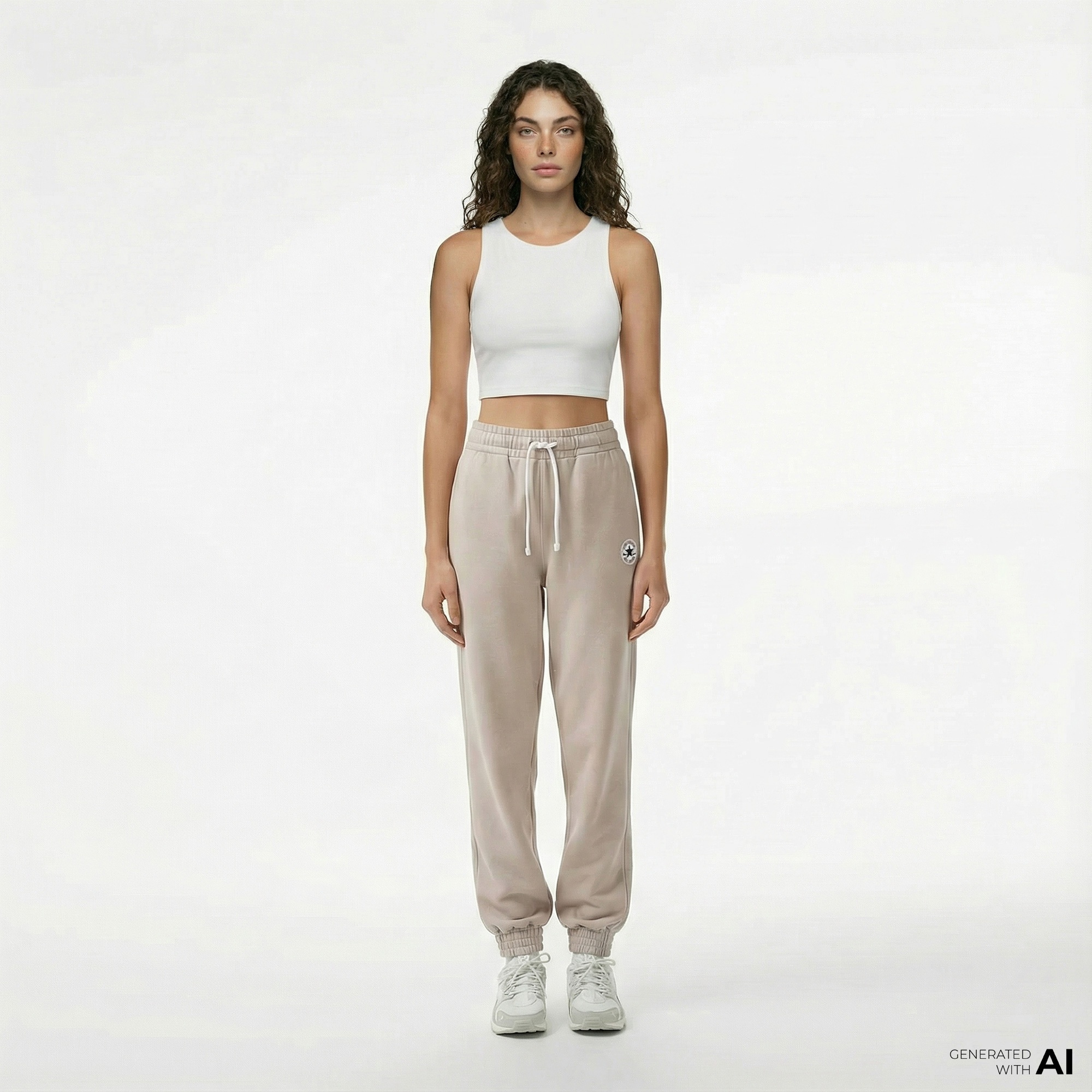 Converse Chuck Taylor Kadın Loose Fit Bej Eşofman Altı