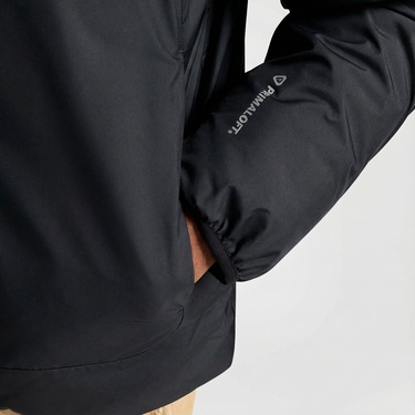  Converse Erkek Kapüşonlu Renk Bloklu Siyah Mont