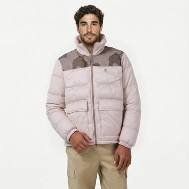  Converse Erkek Dik Yaka Bej Şişme Mont