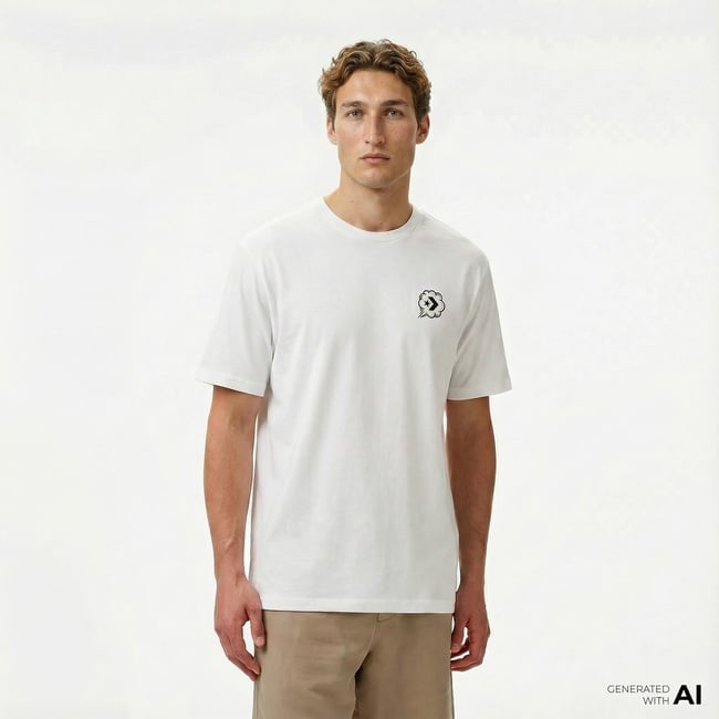  Converse Erkek Grafik Baskılı Beyaz T-Shirt