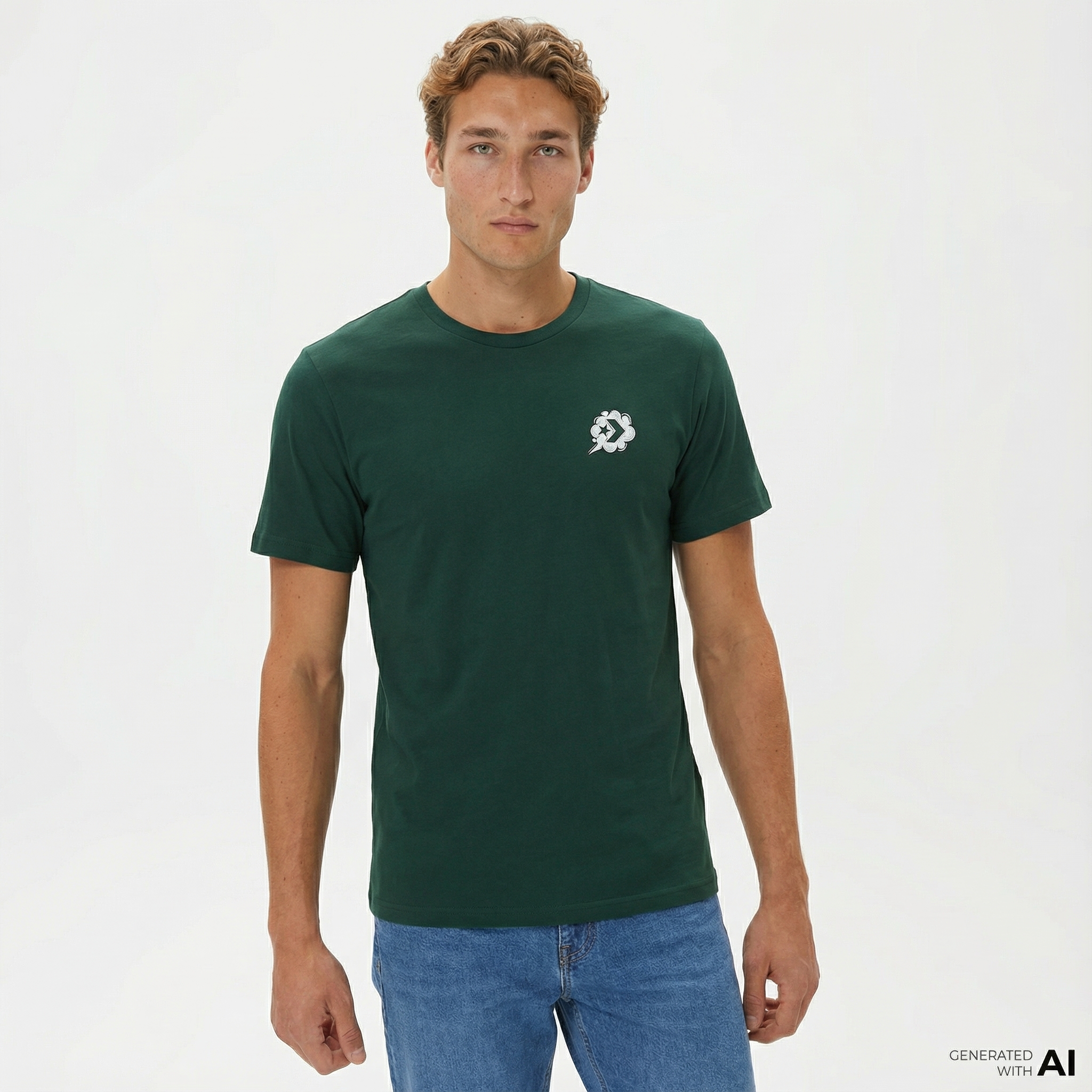  Converse Erkek Grafik Baskılı Yeşil T-Shirt