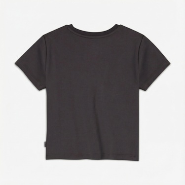  Converse Kadın Slim Fit Baskılı Gri T-Shirt