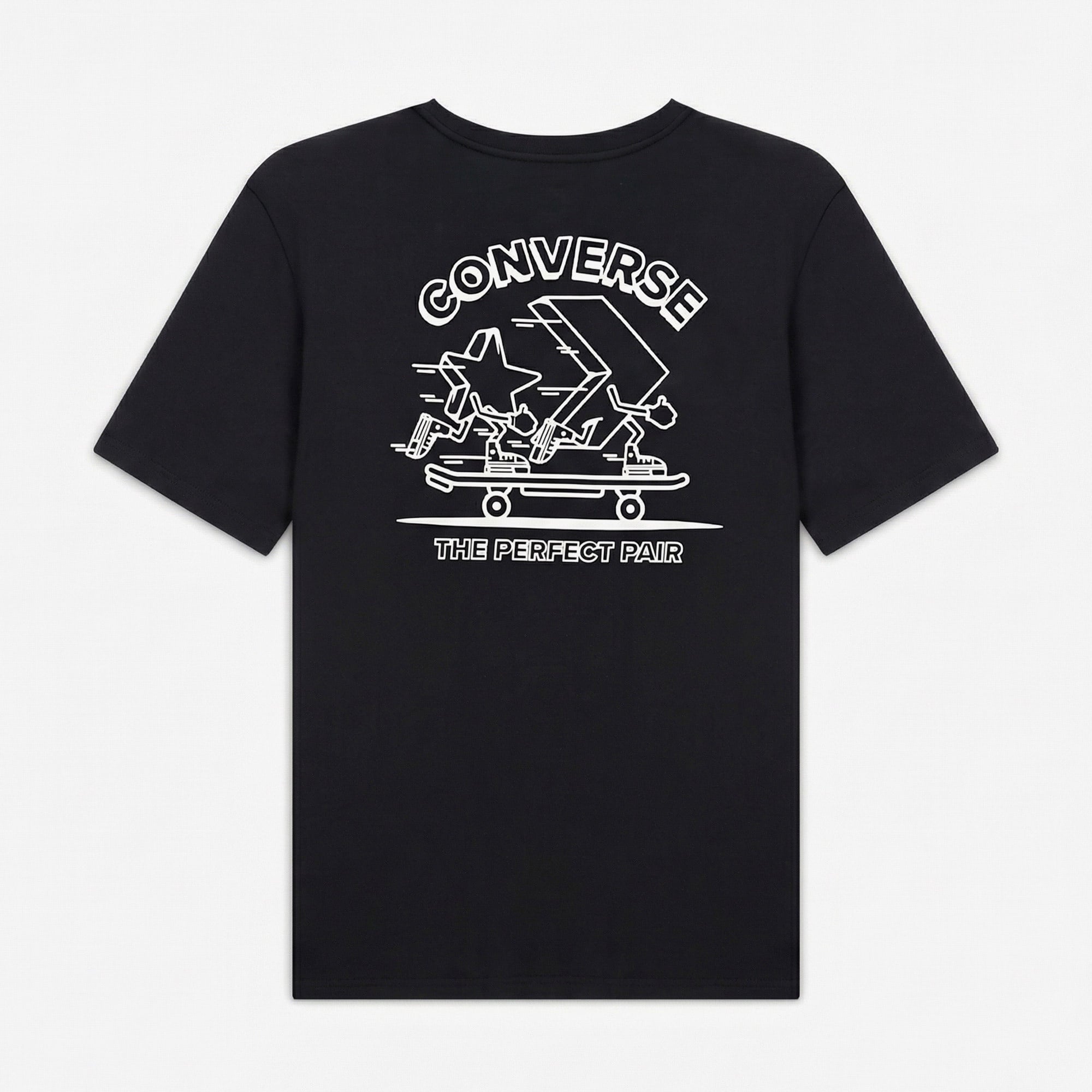 Converse Erkek Grafik Baskılı Siyah T-Shirt