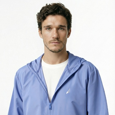  Nautica Erkek Mavi Yağmurluk