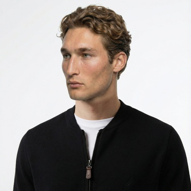  Nautica Erkek Siyah Regular Fit Hırka