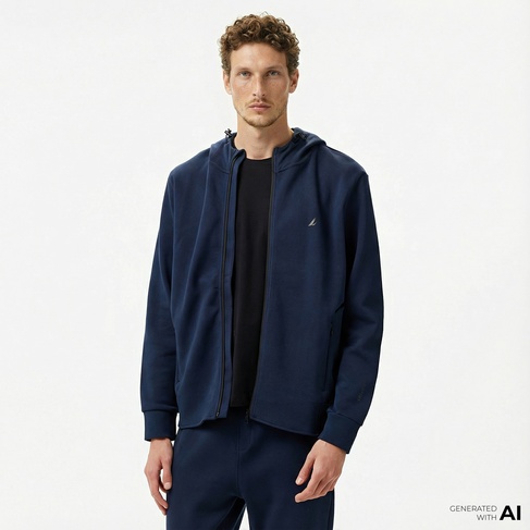  Nautica Erkek Lacivert Regular Fit Sweatshirt