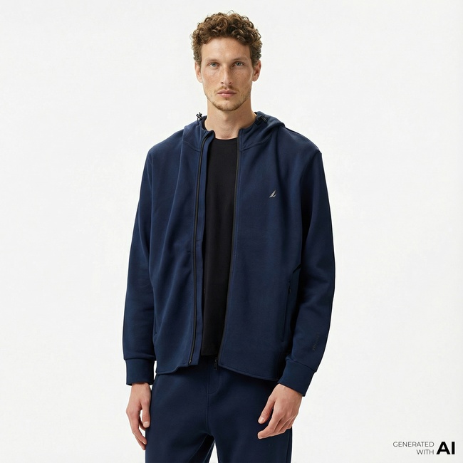  Nautica Erkek Lacivert Regular Fit Sweatshirt