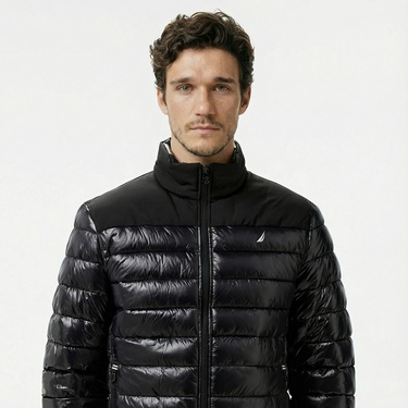  Nautica Erkek Siyah Çift Taraflı Mont