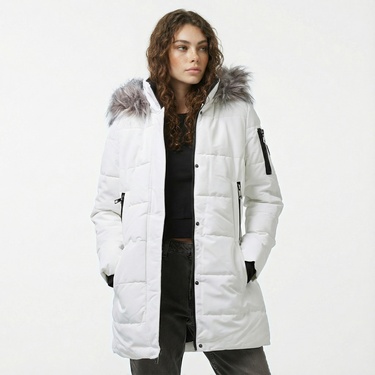  Nautica Kadın Beyaz Mont