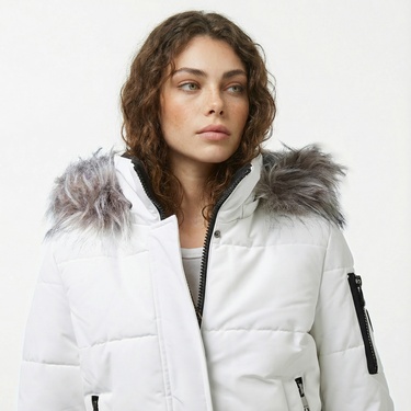  Nautica Kadın Beyaz Mont