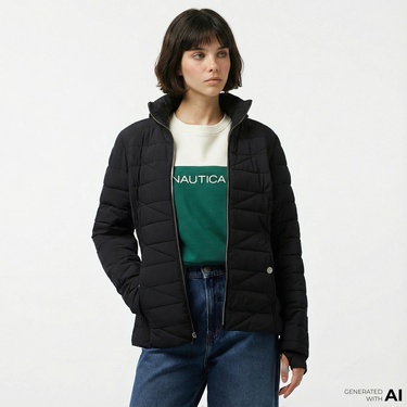  Nautica Kadın Siyah Mont