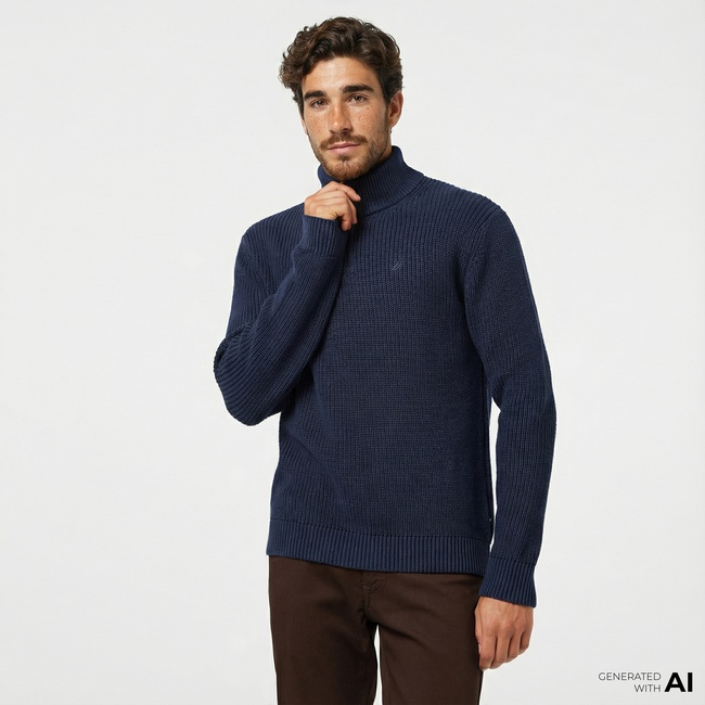  Nautica Erkek Lacivert Regular Fit Kazak