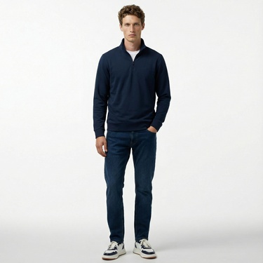  Nautica Erkek Lacivert Regular Fit Sweatshirt