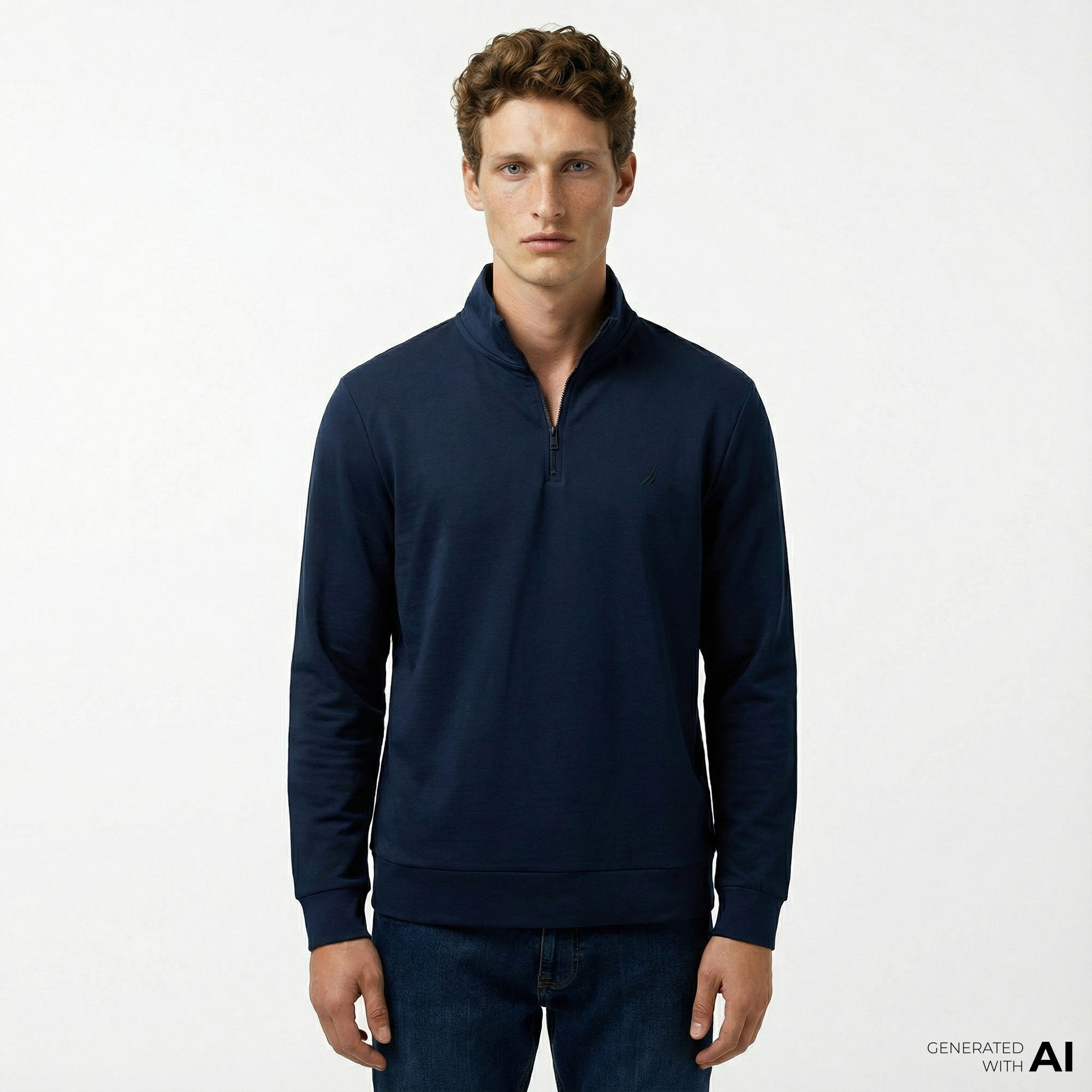  Nautica Erkek Lacivert Regular Fit Sweatshirt