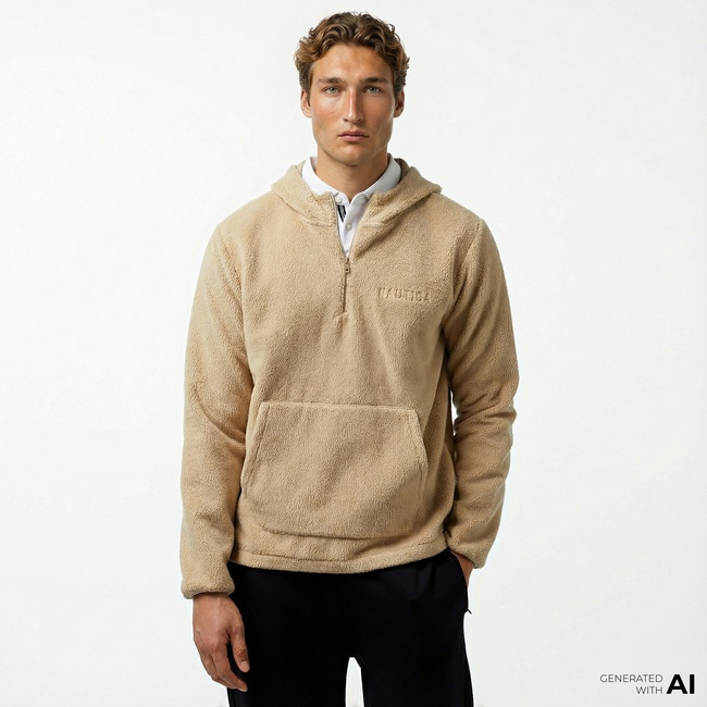  Nautica Erkek Bej Regular Fit Sweatshirt