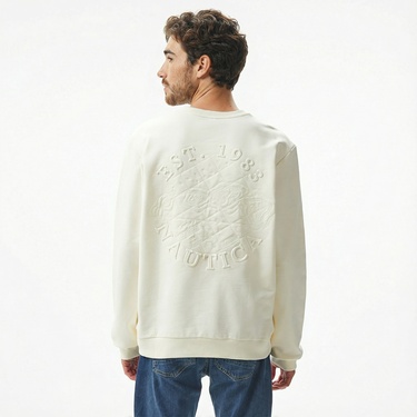  Nautica Erkek Beyaz Regular Fit Sweatshirt