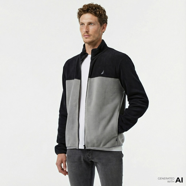  Nautica Erkek Siyah Regular Fit Polar Sweatshirt