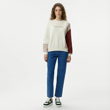  Nautica Kadın Pembe Regular Fit Sweatshirt