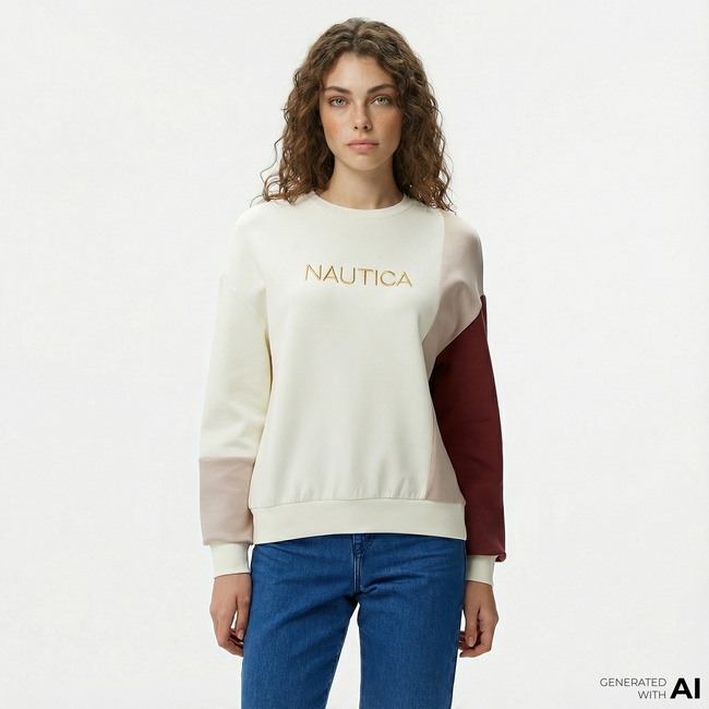  Nautica Kadın Pembe Regular Fit Sweatshirt