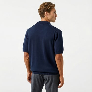  Nautica Erkek Lacivert Classic Fit Kısa Kollu Triko