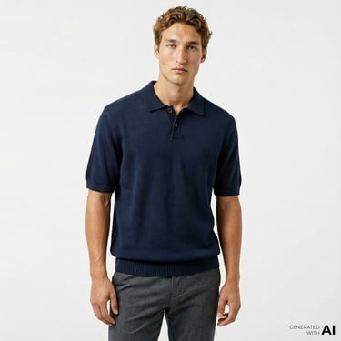  Nautica Erkek Lacivert Classic Fit Kısa Kollu Triko