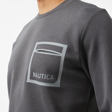  Nautica Erkek Gri Regular Fit Sweatshirt