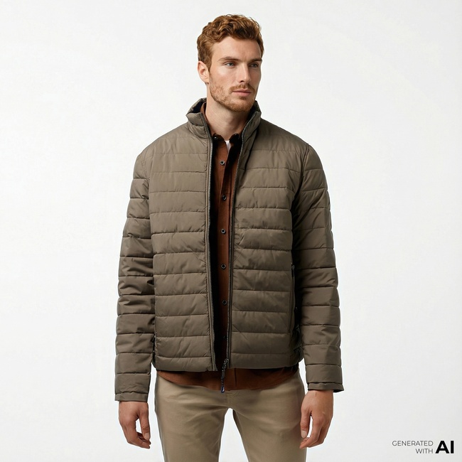  Nautica Erkek Kahverengi Çift Taraflı Mont