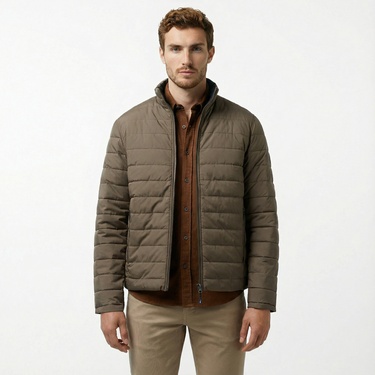  Nautica Erkek Kahverengi Çift Taraflı Mont