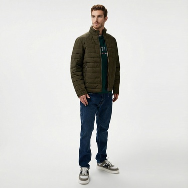  Nautica Erkek Yeşil Çift Taraflı Mont