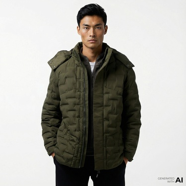  Nautica Erkek Yeşil Mont