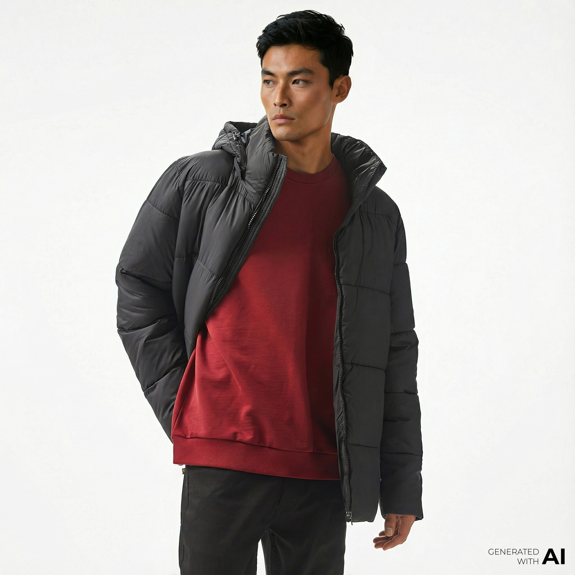  Nautica Erkek Siyah Mont